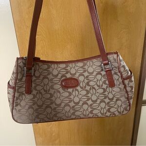 Y2K vintage Brown Patterned Shoulder Bag